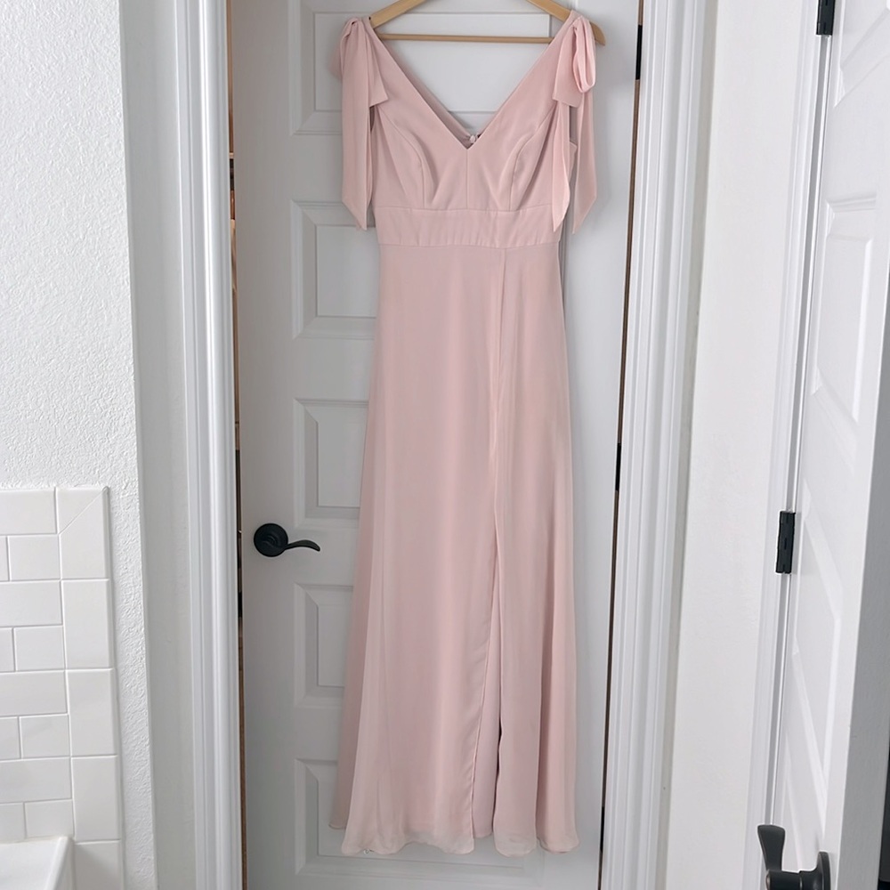 Dessy Blush Bridesmaid Dress